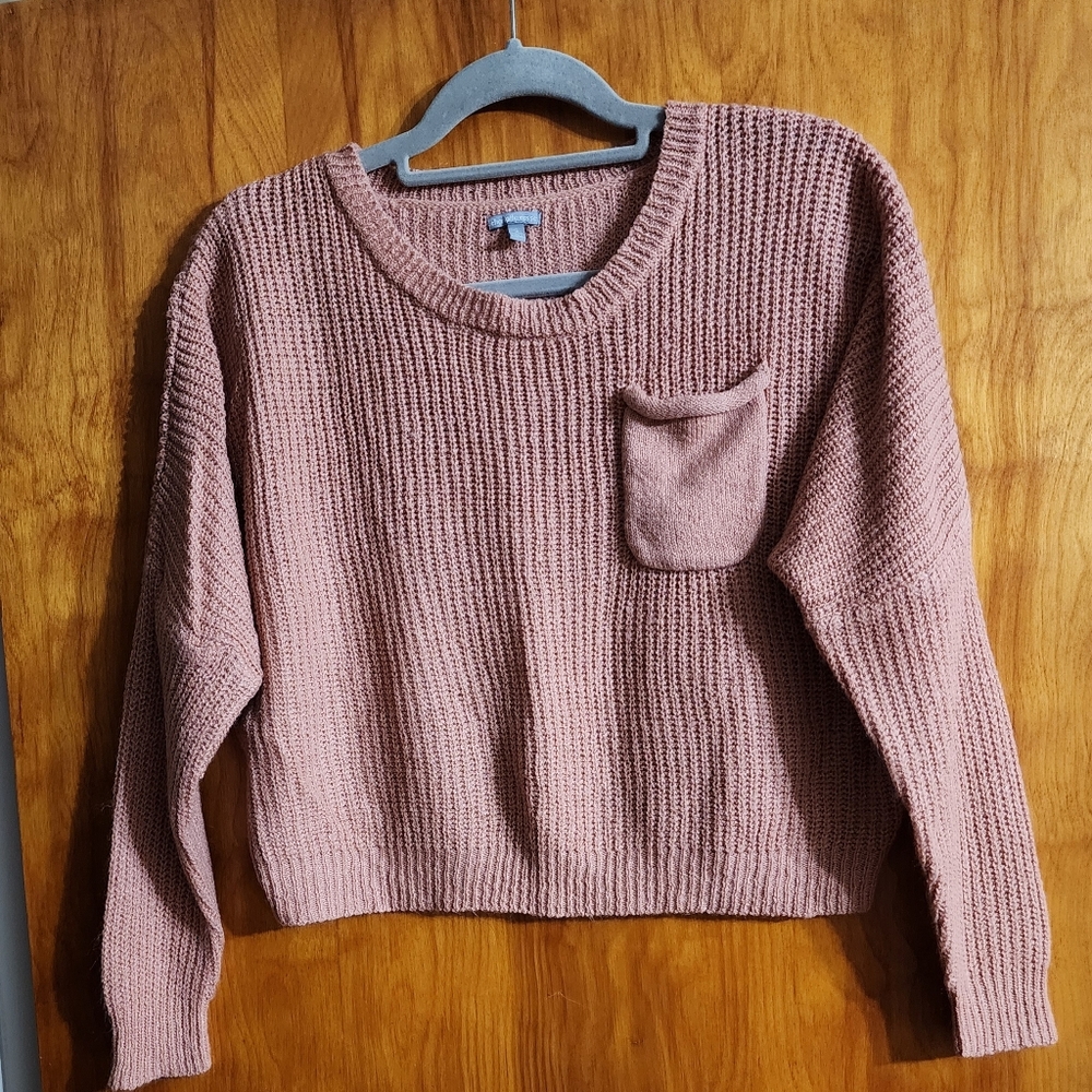 Charlotte Russe Light Brown Crew Neck Sweater Size Small